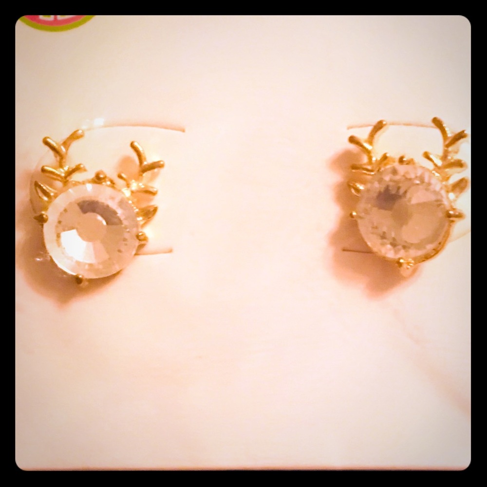 Reindeer Sparkle Stud Earrings